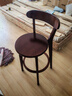木普森北欧实木吧台椅子家用现代简约高脚椅靠背吧台凳高脚凳前台酒吧椅 71cm棕色架全木款 实拍图