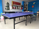 飞龙鸟（FEILONGNIAO）乒乓球桌室内家用可折叠标准乒乓球台移动式兵乓球台兵浜球台案子 12MM桌面30MM腿室内无轮仅送网架 实拍图