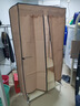 碧桃园 衣柜简易布衣柜钢管加粗加固单人宿舍租房组装加厚布卧室挂衣柜 卡其色 两抽屉83cm 实拍图