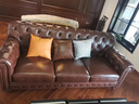 源氏官方旗舰2025新款美式沙发真皮油蜡皮复古风格客厅实木别墅家具法 进口生态真皮 全国联保-双人位1.60M长抱枕*2 实拍图