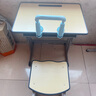 领坚儿童学习桌中小学生可升降书桌椅课桌写字桌小户型培训班家用套装 学校同款桌椅(4cm铁柱)+木色 60CM*40CM*76CM 实拍图