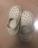 骆驼（CAMEL）洞洞鞋女清爽镂空两穿厚底沙滩凉拖鞋 L25M071024 米白 35  实拍图
