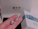 银千惠999足银雪花耳钉女士高级感耳环时尚耳饰品情人节生日礼物送女友 999足银雪花耳钉/可旋转+七仓配送/当次日达 情人节女生礼物/配首饰证书/精美礼盒送老婆 实拍图