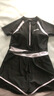 梵迪拉（F.DYRAA）泳衣女连体速干遮肉显瘦透气大码泳衣温泉游泳三件套15045黑色XL 实拍图