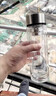 钢化玻璃杯耐摔高温硼硅双层玻璃杯男士茶杯 原本银盖加厚底450毫升 实拍图