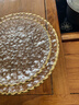 花语四季金边水晶玻璃水果盘家用客厅茶几精致甜品沙拉碗高颜值轻奢糖果盘 金边圆盘（中号+大号） 实拍图