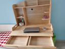 风叶青青北欧实木书桌椅套装可升降小学生学习桌写字桌卧室家用办公电脑桌 原木色（实木单桌） 100cm*60cm*75cm双抽屉 实拍图