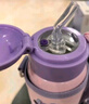 哈尔斯儿童保温杯316L不锈钢学生吸管水杯子双饮上学专用带背带 熊550ml 实拍图