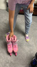 拓呈溜冰鞋儿童全套装成人男女小孩旱冰鞋滑冰鞋轮滑鞋直排轮初学者 粉单闪套装(头盔+护具+礼包) L 大码实际尺码38-41码 实拍图