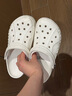 卡骆驰crocs洞洞鞋贝雅男鞋女鞋轻便耐磨一脚蹬拖鞋休闲鞋|10126 白-100 39 (240mm) 实拍图