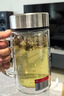 富光双层玻璃杯支持团购定制泡茶杯办公杯带把 大容量男女水杯子580ML 实拍图