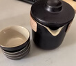 午间陶瓷茶杯带盖过滤泡茶杯办公杯家用水杯茶水分离杯快客杯一壶三杯 远山快客杯【磨砂黑】 实拍图