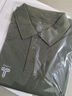 拇指白小T短袖polo衫男士春夏透气商务休闲翻领白小丅 灰绿 L  实拍图