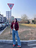 惜蕾女鞋厚底红色增高德训鞋新款软底休闲运动小白鞋松糕板鞋阿甘鞋女 红色 38 (240mm) 实拍图