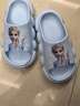 迪士尼童鞋夏季浴室凉拖鞋女童爱莎公主户外防滑一字拖F1361 蓝色  实拍图