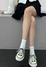 香奈儿Chanel25C新款女鞋黑白熊猫拼色双C系带厚底运动鞋 白色 41 晒单实拍图