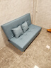 沙发小户型出租屋折叠多功能沙发客厅新款公寓卧室折叠两用沙发床 湖蓝色【免洗猫爪皮】 1.2米单人位+抱枕 实拍图