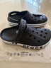 卡骆驰crocs洞洞鞋贝雅卡骆班轻便耐磨一脚蹬休闲鞋|205089 黑色/白色-066 45 (290mm) 实拍图
