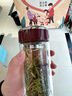 希诺双层玻璃杯家用办公水杯女高颜值过滤泡茶杯子XN-9330红色 200mL 实拍图