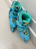 米高轮滑鞋S3儿童花样溜冰鞋套装高端平花四码调节直排初学花式旱冰鞋 蓝色鞋 S (29-32) 实拍图
