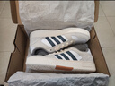adidas「小锯齿」D-PAD CLASSIC美高风篮球风板鞋男女阿迪达斯   白色/遗迹蓝/棕色   36 实拍图
