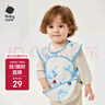 babycare宝宝吃饭罩衣儿童围兜婴儿反穿衣防脏辅食围裙 鲸鱼乐车 80码 实拍图