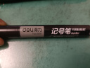 得力(deli)黑色粗头物流油性笔 墨量升级大容量快递签字办公文具马克笔记号笔 10支/盒 P06881 黑色 实拍图