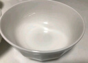 洁雅杰陶瓷面碗家用大号白瓷碗釉下彩6英寸大碗 米饭碗4只装白色琉璃 实拍图