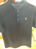 花花公子（PLAYBOY）T恤男短袖夏季男士polo衫翻领商务休闲上衣服高端男装 黑色 XL 实拍图