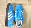 adidas T头鞋 VL COURT复古板鞋德训鞋男女阿迪达斯轻运动   蓝色/亮白/树脂黄(推荐女生选小半码)   35.5 实拍图
