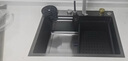 JOMOW九牧王洗菜盆5MM厚瀑布飞雨厨房水槽大单槽304不锈钢洗菜池 65*45cm纳米黑(飞雨瀑布) 抽拉飞雨套餐+洗杯器+净水龙头 实拍图