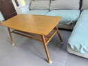 竹庭（zhuting）楠竹客厅茶几日式休闲桌小户型实木矮桌功夫茶桌现代简约客厅家用 茶色双层茶几120cm*60cm*60cm 实拍图
