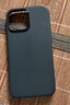 W&P适用iphone16promax手机壳液态硅胶苹果16promax保护套亲肤高级感软壳防摔简约男女新黑灰色wp 实拍图