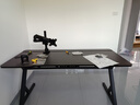 华菲丽戟创S3同款电竞桌实木电脑桌台式学习书桌可装机械臂简约办公桌子 钛戟S3同款-黑色碳纤维 160*75*75 实拍图