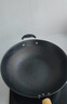 膳福记（shanfuji）传统老式生铁锅炒锅无涂层不粘锅农村家用铸铁平底燃气灶炒菜锅具 34圆底+锅盖（送开锅服务） 34cm 实拍图