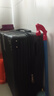 袋鼠（KANGAROO）大容量行李箱男商务出差托运大尺寸皮箱女大号轻便耐用加厚拉杆箱 潮流黑【高颜值拉链款】 22英寸 【防刮耐磨】 实拍图