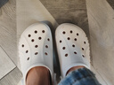 卡骆驰crocs洞洞鞋贝雅男鞋女鞋轻便耐磨一脚蹬拖鞋休闲鞋|10126 白-100 37 /38(230mm) 实拍图