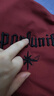 真维斯（JEANSWEST）美式刺绣短袖T恤男2025新款百搭潮流宽松半袖圆领上衣夏季薄款 2881酒红色 XL 实拍图