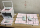 MIZHI首饰盒欧式珠宝盒木质收纳盒超大容量多层整理柜结婚礼物生日送礼 6层5抽 29.8*19.8*26cm 玻璃款 象牙白 1个 实拍图