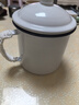 怀旧搪瓷杯经典铁茶缸带盖大号杯子办公室饭店老式带花婚庆马克杯 为人民服务 1200ml 实拍图