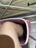 足三里泡脚桶过膝过小腿成人儿童专用足浴盆保温按摩功能EVA材质 M（粉色，身高1.68以下） 实拍图
