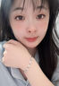BJYL刻字四叶草手链女士学生手环首饰品轻奢高级感闺蜜生日礼物送女友 蓝色款 实拍图