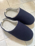 内泊（NEIBO）乳胶棉拖鞋男冬季天女士室内家居鞋大码防滑防臭橡胶软底羊毛茶42 实拍图