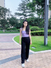 浪莎冰丝阔腿裤女夏季薄款2025新款防晒休闲裤显瘦小个子垂感拖地裤子 显瘦黑【口袋冰丝款】 L 【适合101-110斤】 实拍图