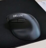 多彩（Delux）M618mini无线鼠标 蓝牙鼠标 人体工程学 立式垂直 双模可充电 办公笔记本电脑 轻音按键 黑色 实拍图