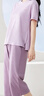 红豆居家（Hodohome）情侣全棉睡衣简约休闲风短袖家居服套装可外穿 女款香芋紫 L 170/92A 实拍图
