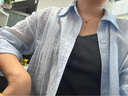 茵曼（INMAN）章若楠同款欧若风天丝薄开衫女装衬衫2025夏季新品长袖衬衣 多扣款钱布雷蓝-18424138 L 实拍图