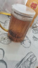 雅集茶具锤纹斜纹耐热玻璃茶杯茶水分离过滤泡茶杯透明水杯550ml 实拍图