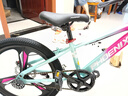 凤凰山地自行车男女变速山地车碟刹青少年儿童自行车学生单车 星际 蓝玫【单速+三刀轮】 22寸【适合130-170cm】 实拍图
