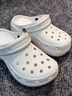 crocs卡骆驰洞洞鞋贝雅卡骆班轻便耐磨一脚蹬休闲鞋|205089 白/深蓝-126 39 (240mm) 实拍图